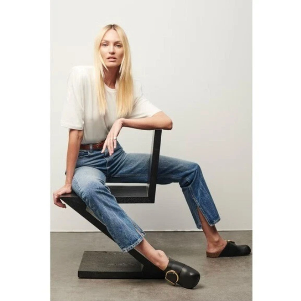 NWT DL1961 Emilie Straight High Rise Vintage 31" Dark Oasis Jeans Womens Size 27